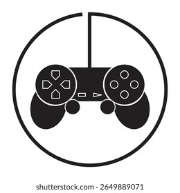 round console game icon with coiled cable