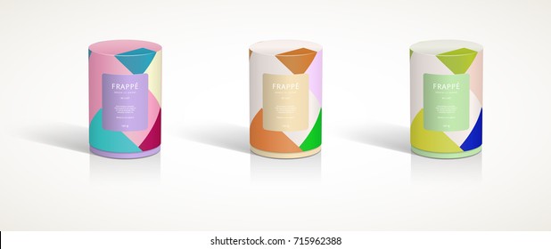 Round Container 3D Packaging Design Illustration