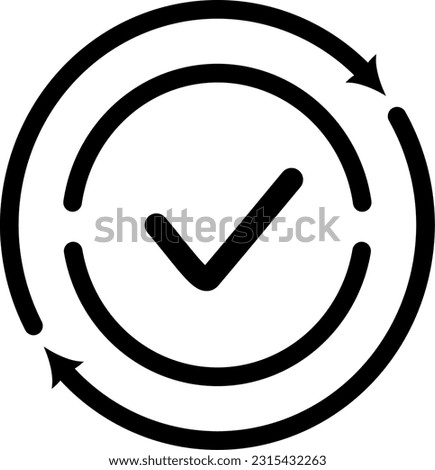 Round convenient icon like easy pay or update. Concept of replace or swap symbol and quality control. Replaceable vector design