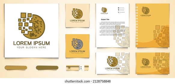 Round cookie digital logo and business branding template Designs Inspiration Isolated on White Background
