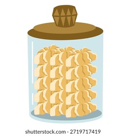 Tarro redondo de las galletas Ilustración vectorial