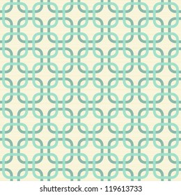 round corner squares in turquoise and beige geometric seamless pattern