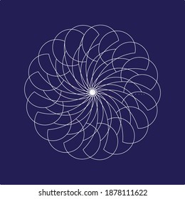 Round corner triangular geometric pattern. white triangle circle background. Easy to download and customize for commercial use.