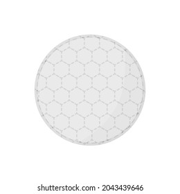 Round cotton pad. Cosmetic tool for face care.