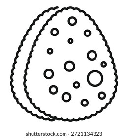 Galleta redonda con la sal que forma un icono de la pila para el Web, el móvil y la infografía