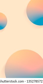 Round cream abstract background vector