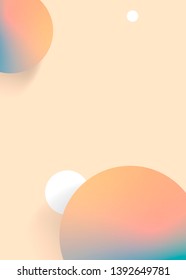 Round cream abstract background vector