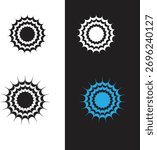 Round creative vector design template two color