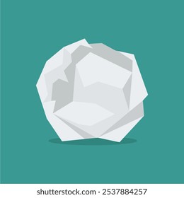 Round crumpled paper vector illustration