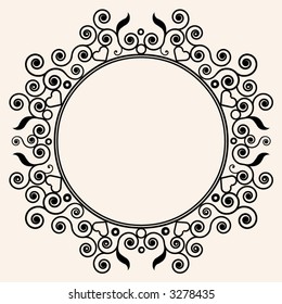 round curly frame