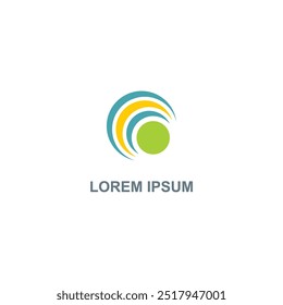 Projeto de logotipo de ponto de curva redonda