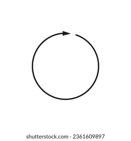 Round curved thin long arrow.