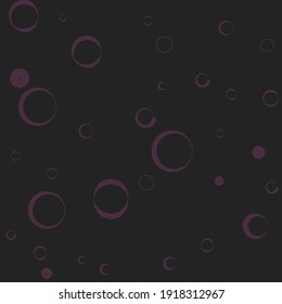Round Curves Grey Design Pic. Oval Retro Bagel Pink Elegant Circles Art Illustration. Dark Donut Classical Light Modern Style Background. Violet Purple Calm Strict Black Minimal Modern Art Pattern.