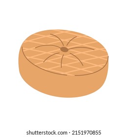 round cushion icon isolated flat