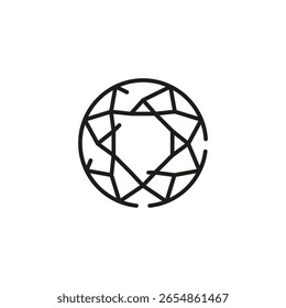 Icono de corte redondo. Icono de corte redondo simple para redes sociales, App y Diseño web. Ilustración vectorial