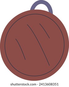 Round Cutting Board Vector Illustration