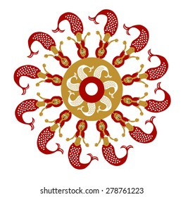 Round dance of mermaids