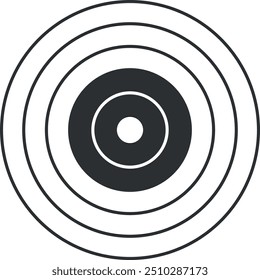 Ícone de quadro de dardos redondo. Apontar objetivo do jogo