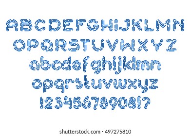 Round Dashed Line Font Set
