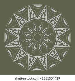 runde dekorierte Mandala-Element, Vektorgrafik