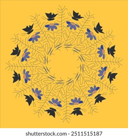 round decorated Mandala element vector illustration