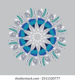 round decorated Mandala element vector illustration