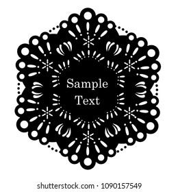 Round decoration lease, background material, ornament, classical design, black and white