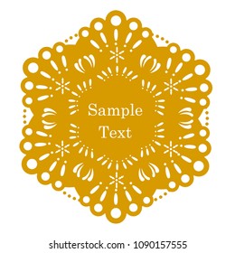 Round decoration lease, background material, ornament, classical design,gold