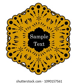Round decoration lease, background material, ornament, classical design,gold