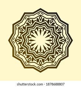diseño de mandala de decoración redonda para elementos web o impresos