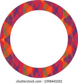 Round decorative colorful frame vector design