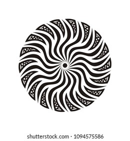 Round decorative element. Vector illustration