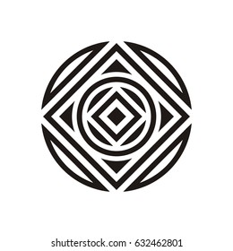 Round decorative element. Vector illustration.