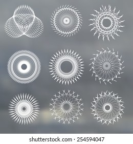 round decorative elements, vector illustration