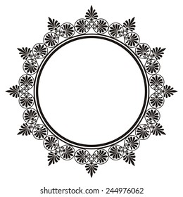 round decorative frame with Greek ornament