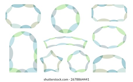 round decorative frame in light shades