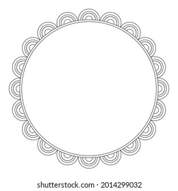 Round decorative frame, vector illustration