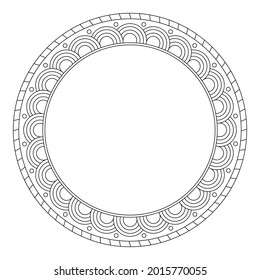 Round decorative frame, vector illustration