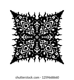 Round decorative ornament element. Mandala art.