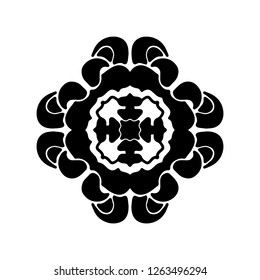 Round decorative ornament element. Mandala art.