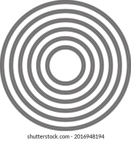 Round decorative vintage border frame in a range of sizes.