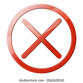 Round Delete Symbol - Illustration as EPS 10 File