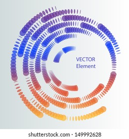 Round design element. Isolated vector.