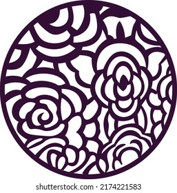 Round Design for jali, laser and graphic 