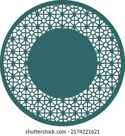 Round Design for jali, laser and graphic 