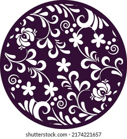 Round Design for jali, laser and graphic 