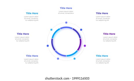 Round diagram divided into 7 segments. Concept of seven options of business project management. Vector illustration for data analysis visualization.