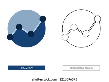 Round diagram report document, analytics or investigation graph analytics data, research icon vector, analysis on paper sheet, statistics result with chart analyzing, audit clipart - Illustration