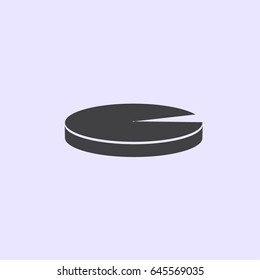 Round diagram vector icon