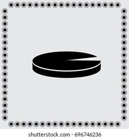 Round diagram vector icon